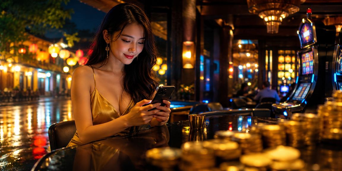 Người chơi trải nghiệm casino trực tuyến tại Hội An với ly cà phê
